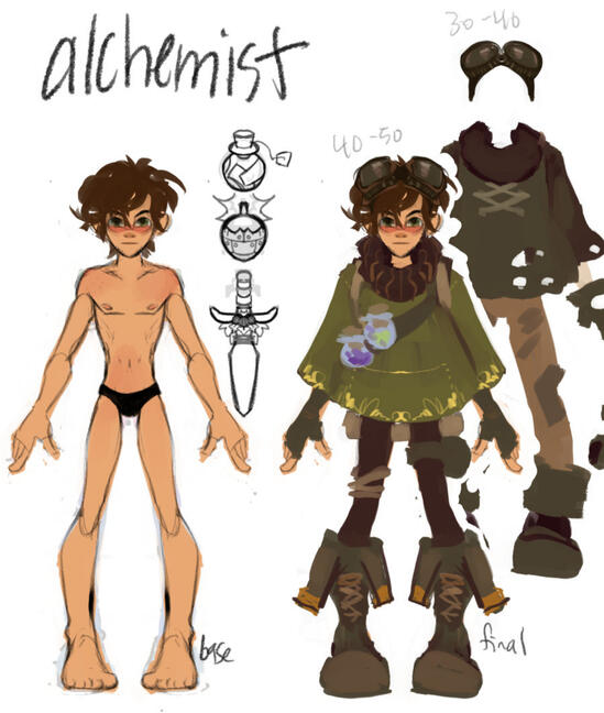 character design exploration for a shelved game project