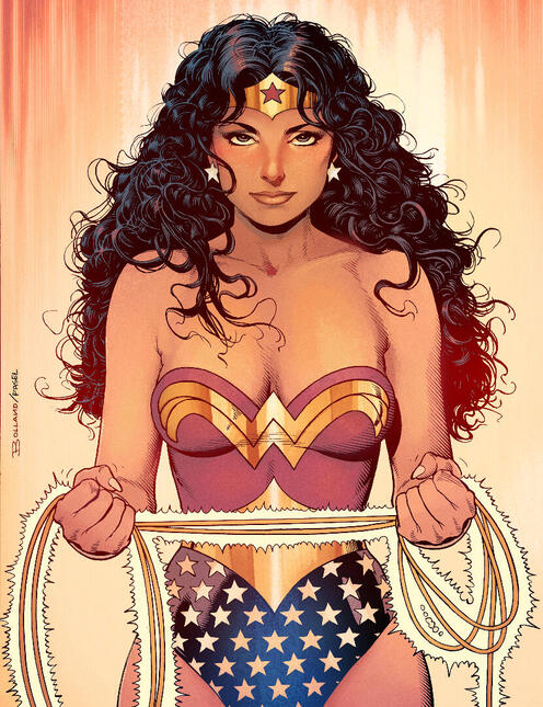 wonder woman. lines by brian bolland. (colorjam)